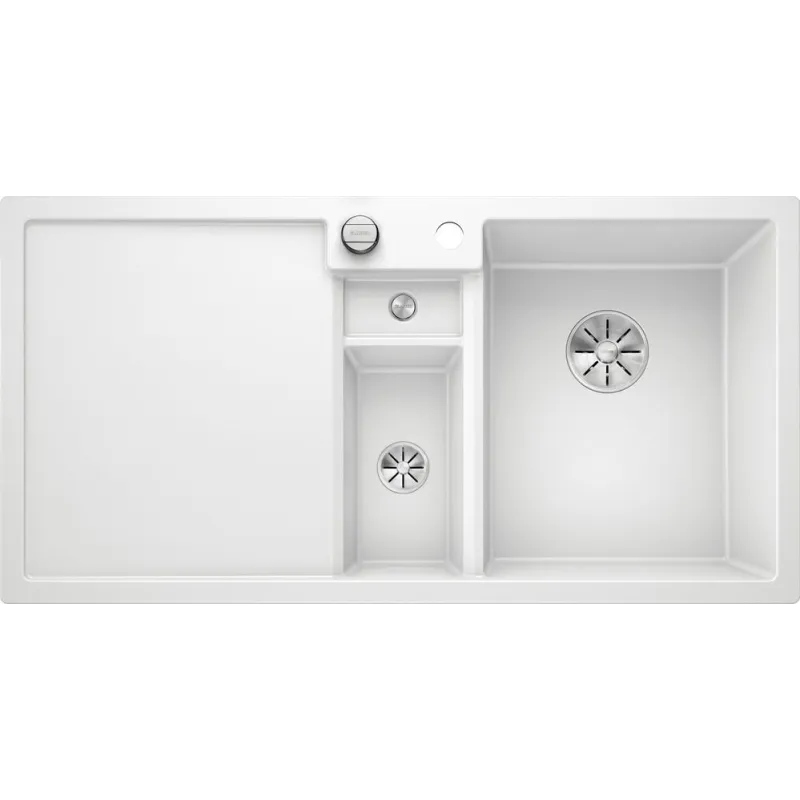 Pomivalno korito iz keramike Blanco COLLECTIS 6 S z ekscentrom / Bela