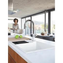 Pomivalno korito iz granita Blanco COLLECTIS 6 S z ekscentrom / Bela Soft