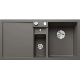 Pomivalno korito iz keramike Blanco COLLECTIS 6 S z ekscentrom / vulkansko siva