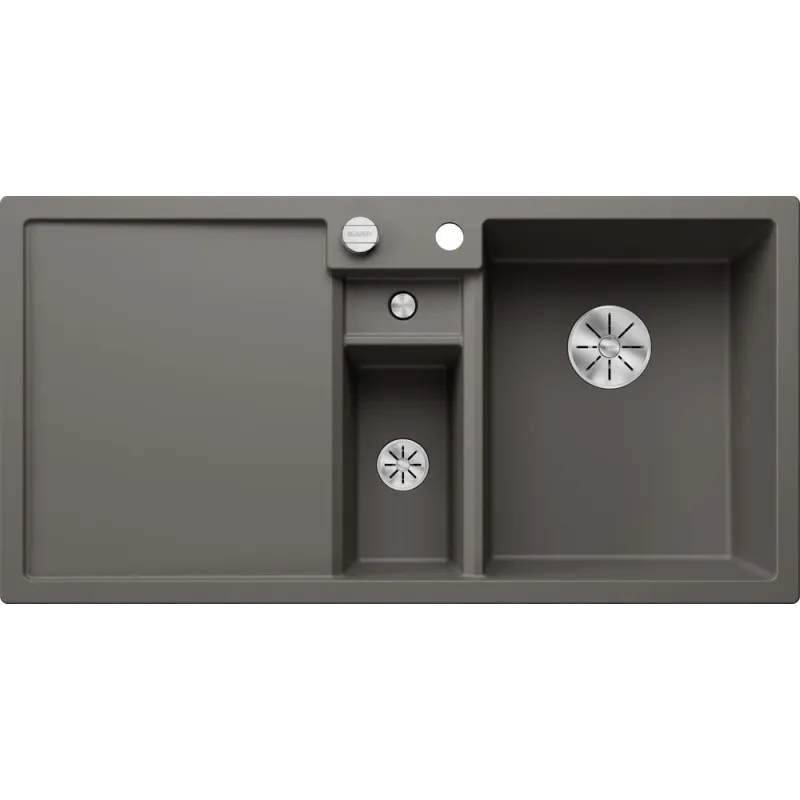 Pomivalno korito iz keramike Blanco COLLECTIS 6 S z ekscentrom / vulkansko siva