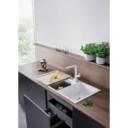 Granitno pomivalno korito Blanco COLLECTIS 6 S z ekscentrom / Tartufo