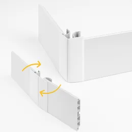 Flexi spojka za podnožje PAX – 90° do 270° / brušen aluminij