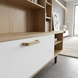 Leseni ročaj MIA / lakiran hrast