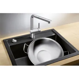 Granitno pomivalno korito Blanco DALAGO 6 z ekscentrom / Črna