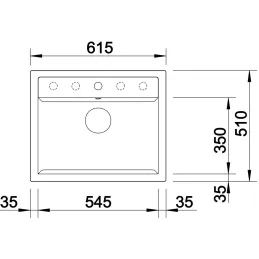 Granitno pomivalno korito Blanco DALAGO 6 z ekscentrom / Bela