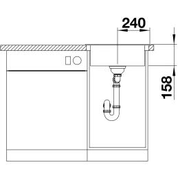 Pomivalno korito Blanco DANA 45 iz nerjavnega jekla