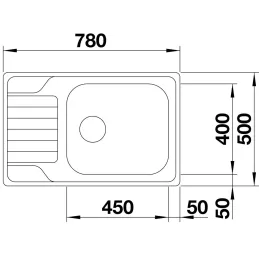 Pomivalno korito iz nerjavečega jekla Blanco DINAS XL 6 S Compact