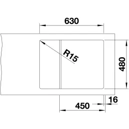 Granitno pomivalno korito Blanco ELON 45 S z odcejalnikom / Bela Soft