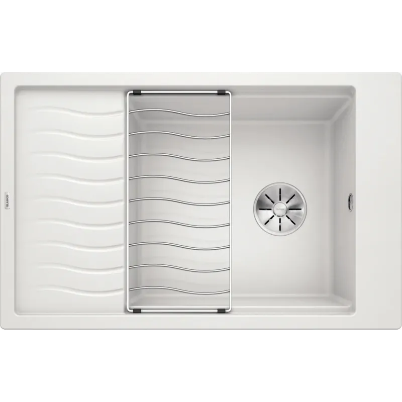 Kamnito korito Blanco ELON XL 6 S z odcejalnikom / Bela