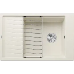 Pomivalno korito iz keramike Blanco ELON XL 6 S z rešetko / Bela Soft