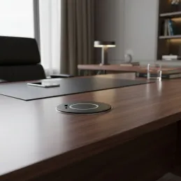 Brezžični polnilnik MULTI 15W + USB A-C / Črna