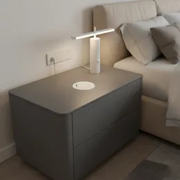 Brezžični polnilnik MULTI 15 W + USB A-C / Bel