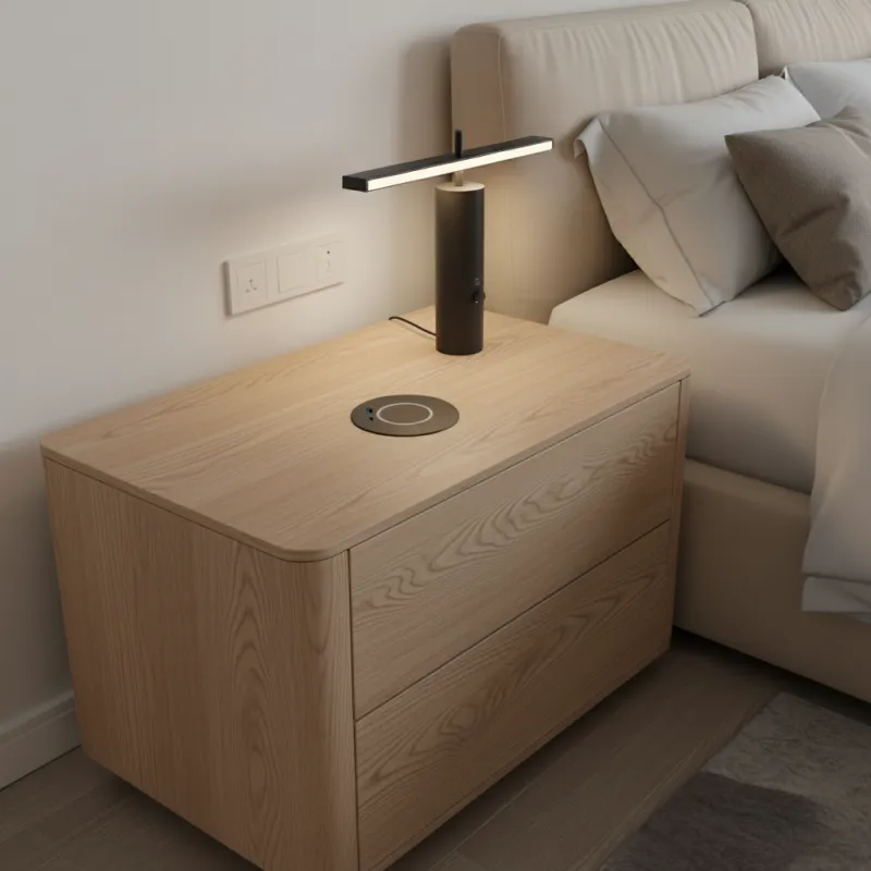 Brezžični polnilnik MULTI 15W + USB A-C / Črna