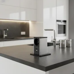 Izvlečna vtičnica SQUARE UP FRENCH 1x230V + USB A-C / Mat črna