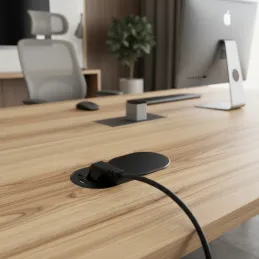 Električna vtičnica SLIDE 1x230 V + 1xUSB C+A FRENCH / Črna matirana