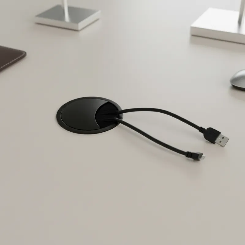 Prehod za kable LOOP 80 / mat črna