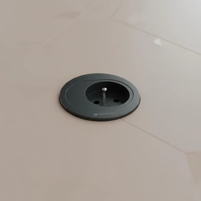 Električna vtičnica ATOM FRENCH 1 x 230 V / Črna matirana
