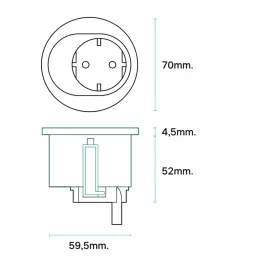 Električna vtičnica ATOM FRENCH 1 × 230 V / mat bela