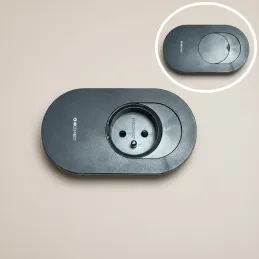 Električna vtičnica ORBIT 1 x 230 V / Črna matirana