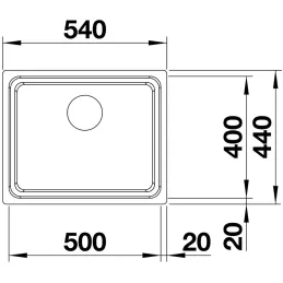 Pomivalno korito iz nerjavnega jekla Blanco ETAGON 500-IF/A / z drsnimi vodili