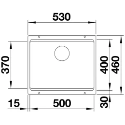 Pomivalno korito iz keramike Blanco ETAGON 500 U / z drsniki