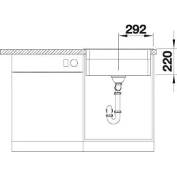 Pomivalno korito iz granita Blanco ETAGON 6 / Kava