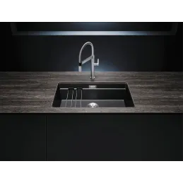 Pomivalno korito iz kamenine Blanco ETAGON 700 U / z drsnimi vodili