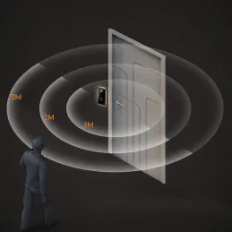 Brezžični videovratni zvonec z mikrofonom TECHNO / Črna