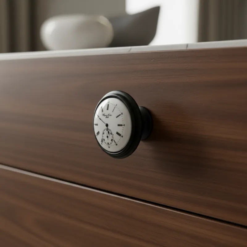 Ročaj gumb VIAMO CLOCK / Črna