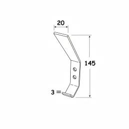 Obešalnik LEILA XL / Mat črna
