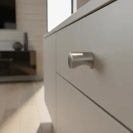 Gumb LIVIA / brušen nikelj