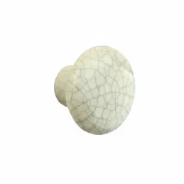 Gumb FRAGILE / Kremno popokan porcelan
