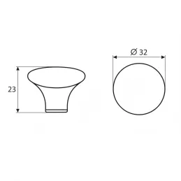 Gumb FRAGILE / bel porcelan