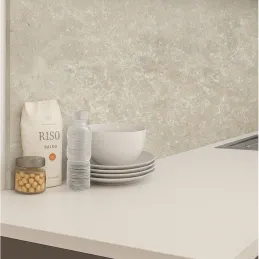 Zaščitna stenska obloga za delovno ploščo EGGER Keramika Tessina kremna / F221