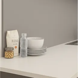Zaščitna plošča za delovno površino Aluminij, fino ščetkan / F502
