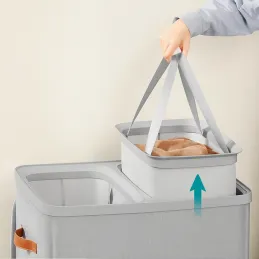 Košara za perilo MYSTIC 170 l / Črna