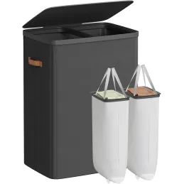 Košara za perilo MYSTIC 170 l / Črna