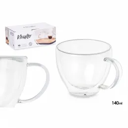 Komplet 6 termo kozarcev za kavo VIVALTO 140 ml / prozornih