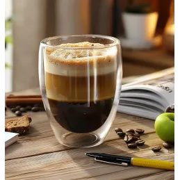 Komplet 6 termo kozarcev za kavo in pijače VIVALTO, 246 ml / prozorni