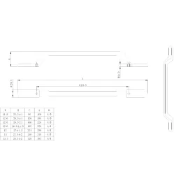 Ročaj ELIDA / Mat črna