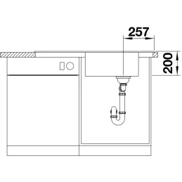 Granitno pomivalno korito Blanco FARON XL 6 S / antracit