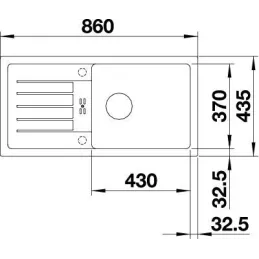 Granitno pomivalno korito Blanco FAVUM XL 6 S / Črna
