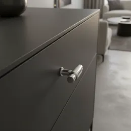 Ročaj v obliki gumba TINA DUO / bleščeči nikelj