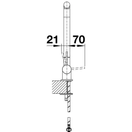 Blanco LARESSA F baterija / krom / pred oknom