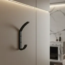 Stenski obešalnik FIT Maxi / Mat črna