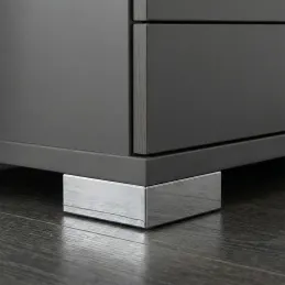 Plastična nogica 20 mm 60x60 / Sijajni krom