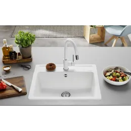 Granitno pomivalno korito Blanco LEGRA 6 / Bela soft