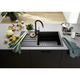 Granitno pomivalno korito Blanco LEGRA XL 6 S / vulkansko siva