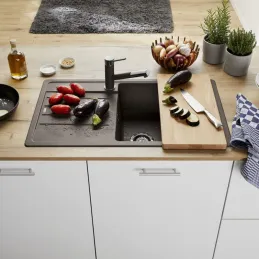 Granitno pomivalno korito Blanco LEGRA XL 6 S / vulkansko siva