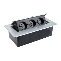 Izvlečna električna vtičnica 3 × 230 V / aluminij